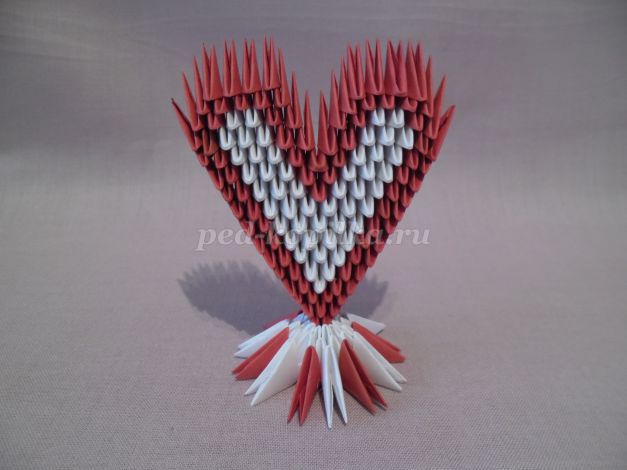 модульное оригами для начинающих сердечко пошаговая инструкция