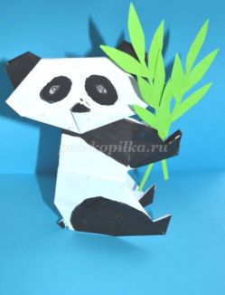 Изготовление панды методом киригами. Мастер-класс с пошаговым фото