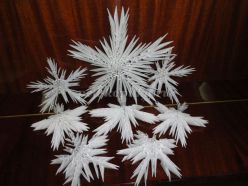 Снежинки в технике модульное оригами. Мастер-класс с пошаговыми фото