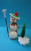 Снеговик из подручного материала за десять минут Мастер-класс с пошаговыми фото