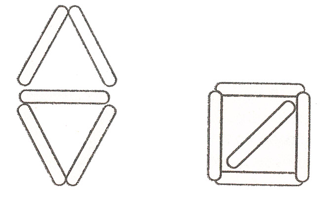 Геометрические фигуры из палочек картинки