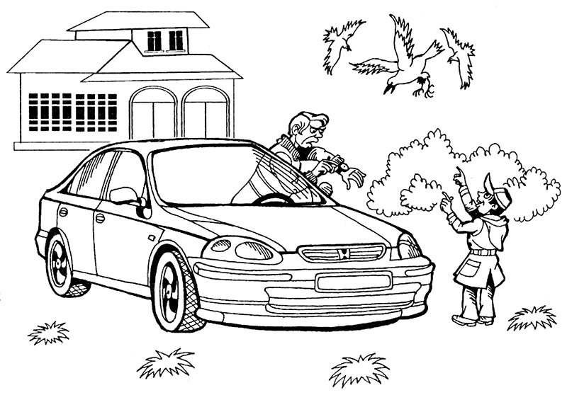 Загадки-раскраски по Правилам дорожного движения для детей от 6 лет
