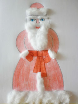 Рисование Деда Мороза. Мастер-класс