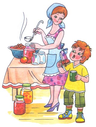 Мама лены сварила компот через несколько. Картинка мама готовит обед для дошкольников. Мама готовит с детьми иллюстрация. Мама готовит рисунок для детей. Компот рисунок для детей.