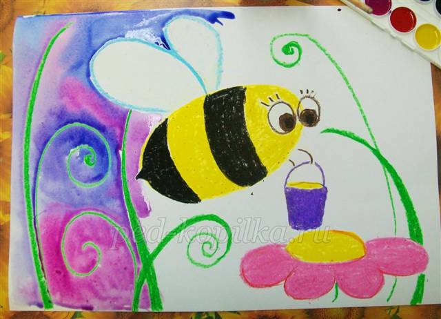 Рисование пчёлки. Мастер-класс