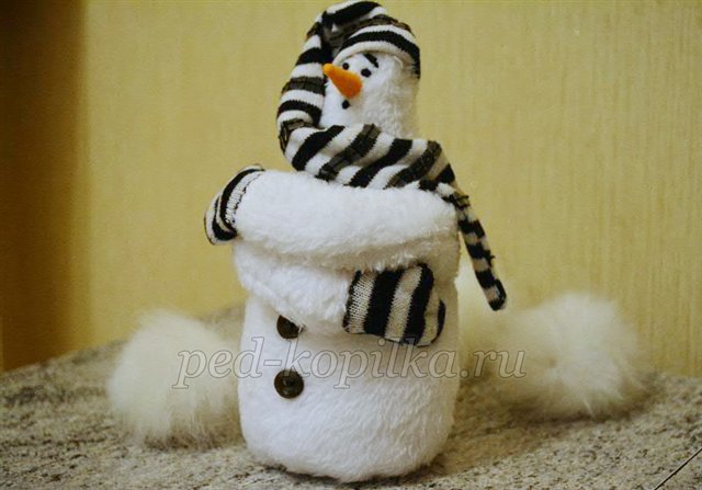Елочная игрушка «Веселый снеговик»