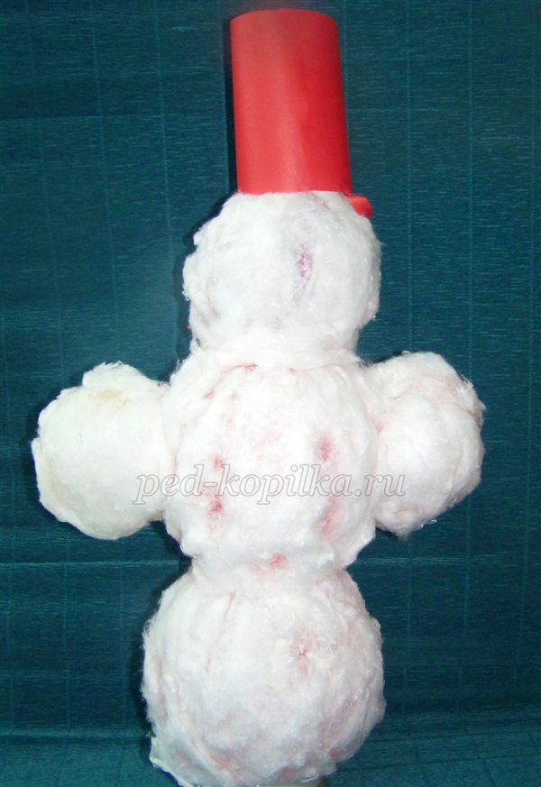 Снеговик из воздушных шариков. Мастер-класс
