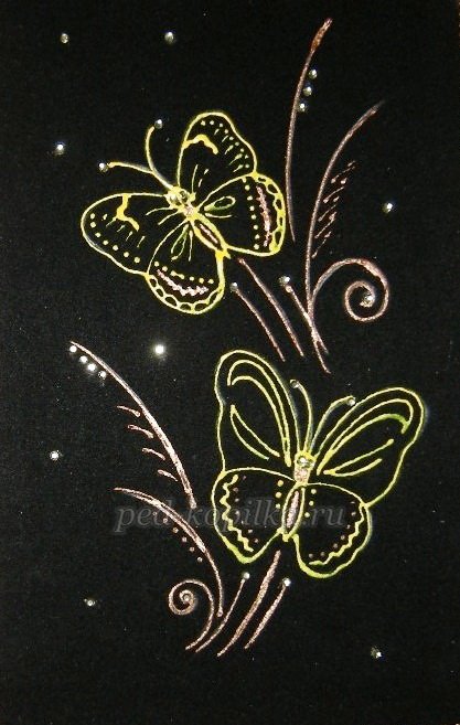 Картина со стразами Бабочки. Мастер-класс