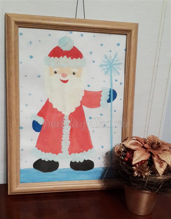 Урок рисования Деда Мороза для детей 6-7 лет