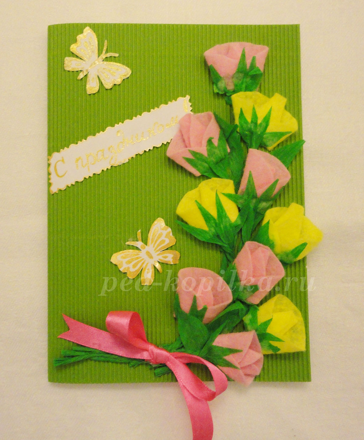 DIY ОТКРЫТКА с цветами для МАМЫ на День Рождения | Mother's day card ideas