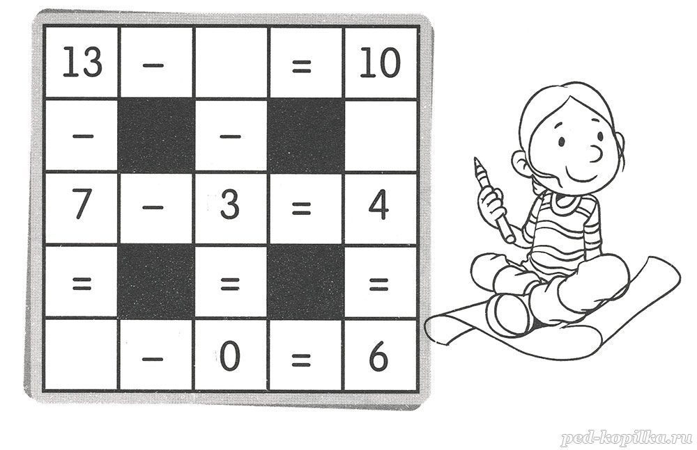 Игры 7 лет 1 класс. Головоломки для детей. Логическая математика для дошкольников. Математический квадрат для дошкольников. Задание магический квадрат для дошкольников.
