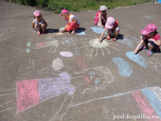 Что рисуют дети на асфальте