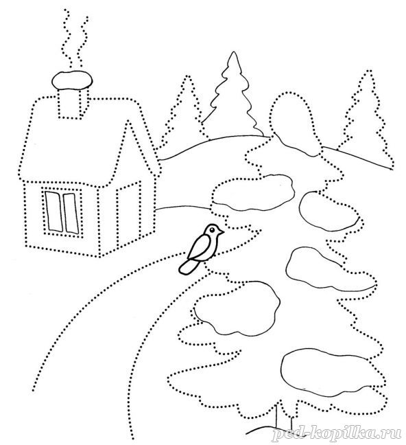 Рисунки о зиме для дошкольников