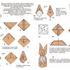 Пасхальный заяц. Оригами схемы