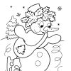 Новогодняя раскраска для детей 5-7 лет. Снеговик почтальон