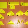 Модульное оригами. Схема сборки треугольного модуля