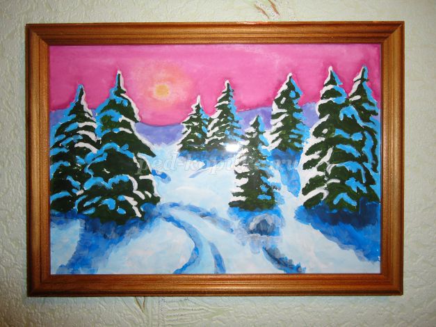 Урок изобразительного искусства по теме «Зимний пейзаж». 1-й класс