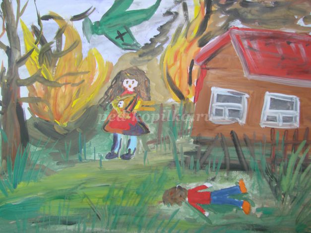 Рисунок ребенка 5 лет война глазами детей