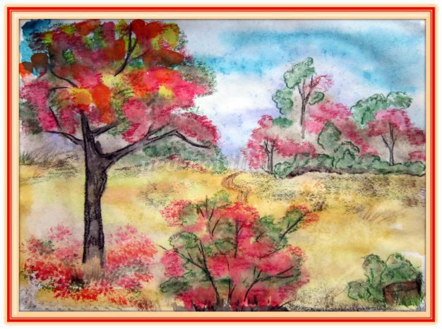 Картина по номерам Colibri «Осенний пейзаж у реки»