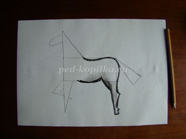 Как поэтапно рисовать лошадку ребенку 5 лет