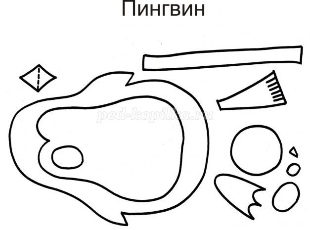 Простые поделки с детьми. Пингвин на льдине