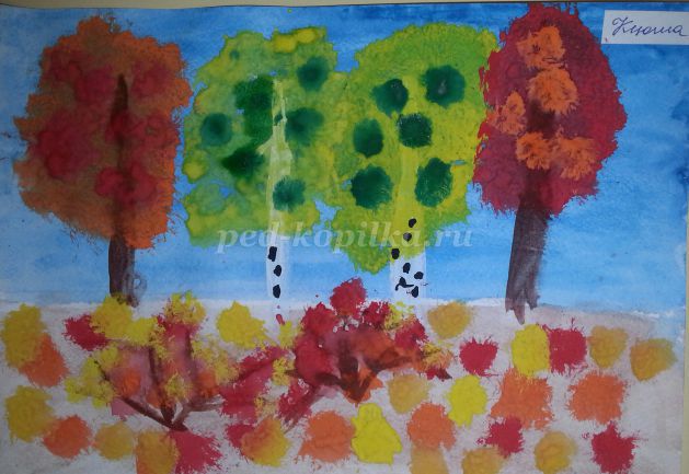 Рисуем с ребенком 5 лет на тему осень