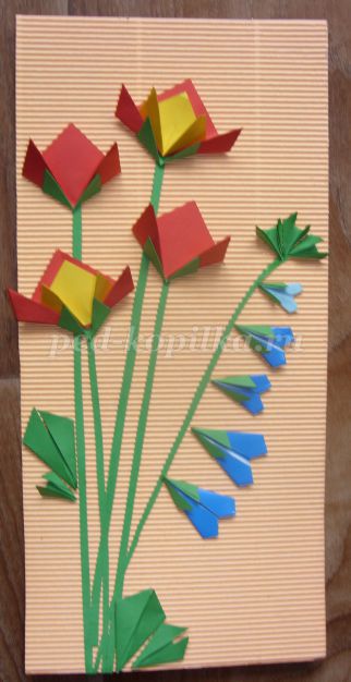 Мастер – класс. Оригами для детей 5-7 лет «Полевые цветы»
