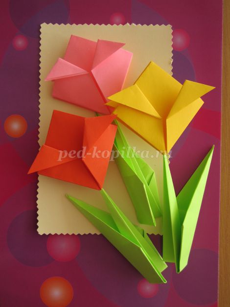 Мастер-класс оригами. Лилия из 4 и 5 лепестков лучший