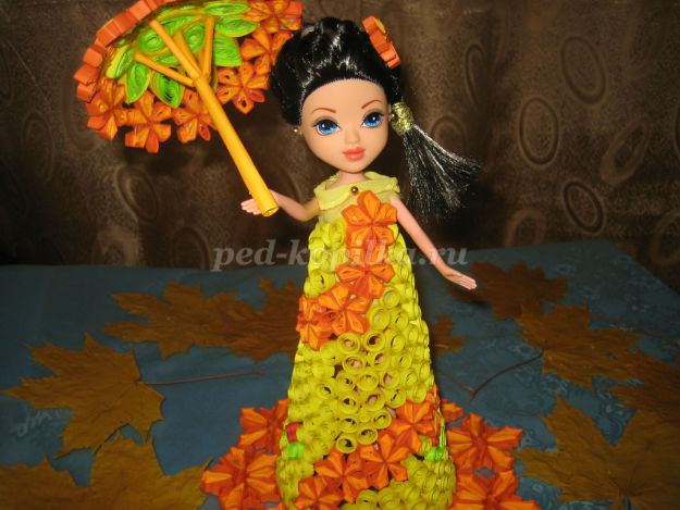 Платье из листьев для кукол: рассказываем, как делать