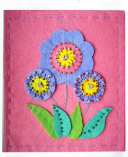 Текстильная открытка «Цветы» из вискозных салфеток «Фрекен Бок». Мастер-класс