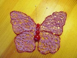 Мастер-класс «Ажурная бабочка» из ниток с люрексом