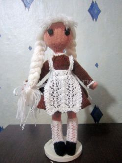 Вязаная одежда для вязаной куклы: «Первоклашка». Мастер-класс с пошаговыми фото