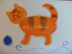 Мастер-класс по рисованию котенка методом тычка