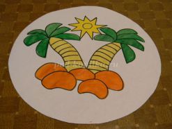 Мастер-класс по рисованию фруктов с пошаговыми фото для детей начальной школы. Пальмы и жаркое солнце