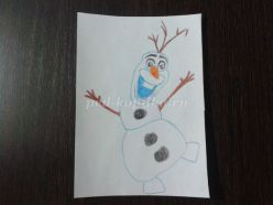 Мастер-класс по рисованию «Символ зимы- снеговик Олав»