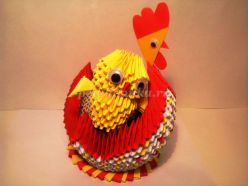 Модульное оригами: Цыпленок. Мастер-класс с пошаговым фото