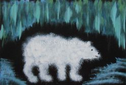 Мастер-класс «Белый медведь и северное сияние» нетрадиционное рисование