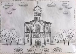 Мастер-класс для дошкольников «Церковь. Рисование с помощью копировальной бумаги»