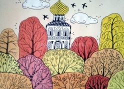 Мастер-класс по рисованию для воспитанников подготовительных групп ДОУ «Осенний пейзаж»