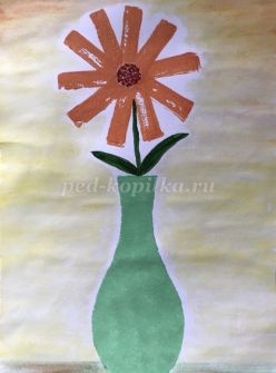 Нетрадиционная техника рисования цветов поэтапно с фото для детей дошкольников 4-7 лет