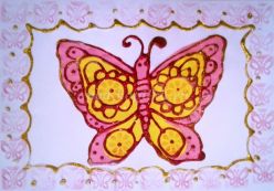 Бабочка. Аппликация и рисование клеем ПВА. Мастер- класс для дошкольников