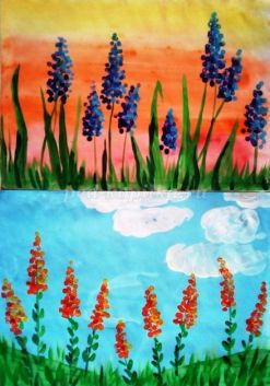 Рисование первоцветов для дошкольников и школьников младших классов