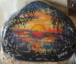 Мастер-класс росписи на камне «Летний закат»