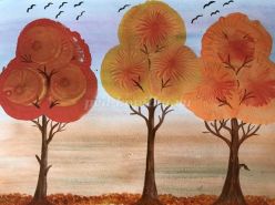 Рисование деревьев воздушными шарами поэтапно с фото в детском саду