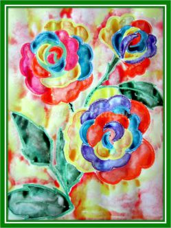 Мастер-класс по рисованию цветов «Радужные розы»