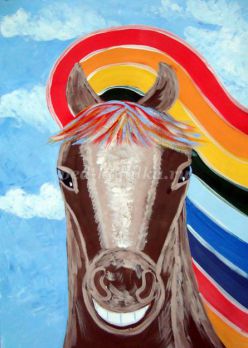 Мастер-класс по рисованию гуашью «Улыбка радужной лошади»