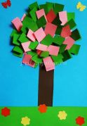 Мастер класс по изготовлению объемной аппликации из бумаги «Цветущее дерево» с пошаговыми фото