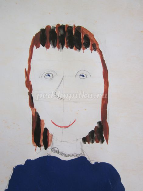 Портрет мамы рисунок ребенка 3 года