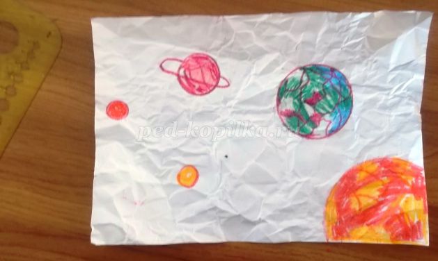 Рисуем космос с ребенком 5 лет