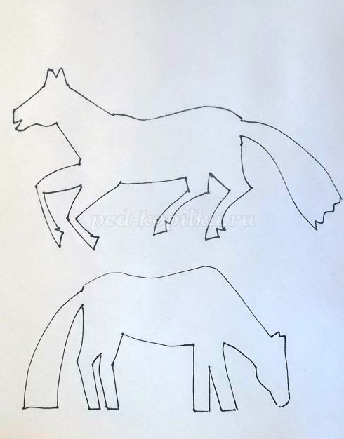 Как нарисовать лошадку ребенку 5 лет
